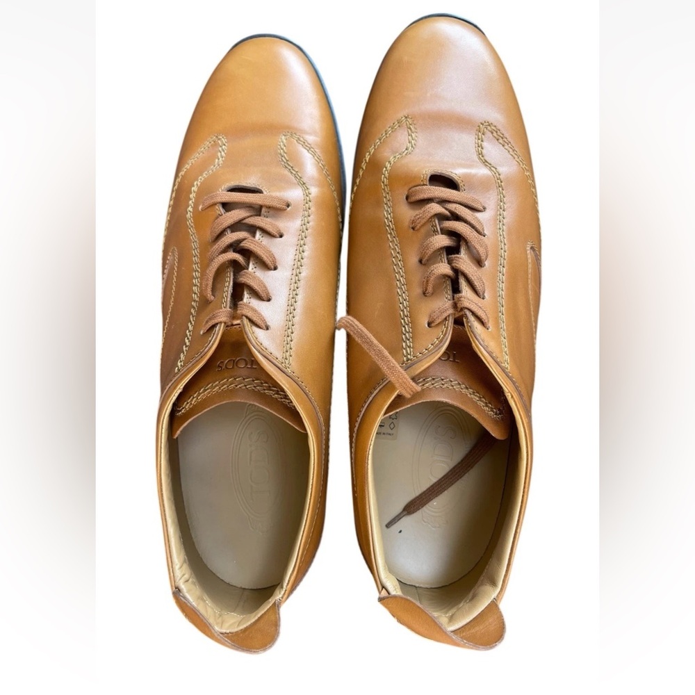 Rare Tod’s lace up Men’s luxury Italian Leather Sneakers Size 11 S8960